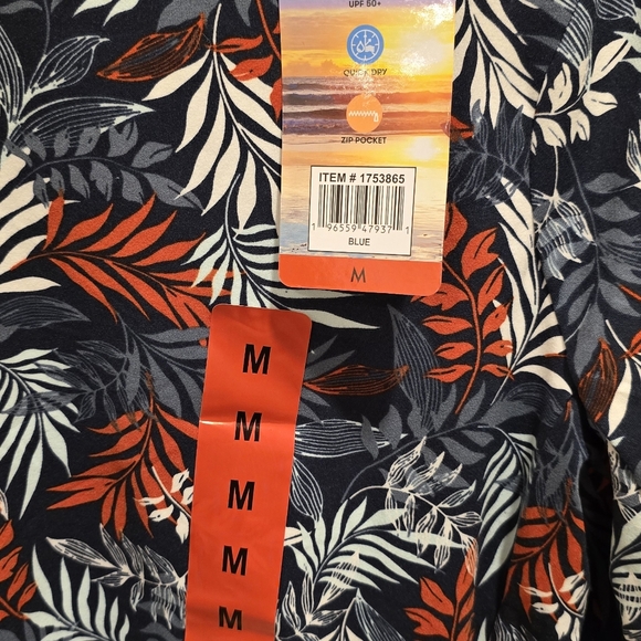 NWT Hang Ten Rash Guard Surf Shirt 🌊 Swimming Sun Pocket Women's Med UPF Beach - Picture 2 of 4